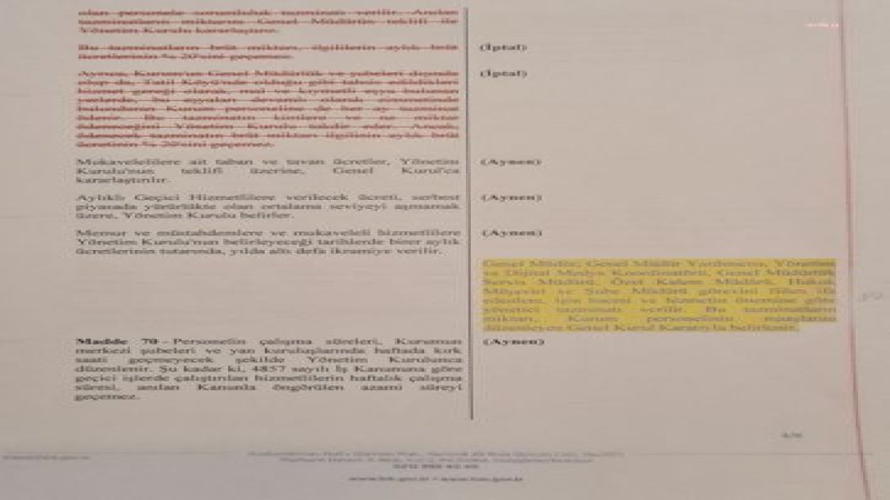 BASIN İLAN KURUMU YÖNETİM KURULU, KURUM YÖNETMELİĞİNDE DEĞİŞİKLİK YAPMAK İÇİN TASLAK HAZIRLADI: ÜST DÜZEY YÖNETİCİLERE ÖDENECEK ‘YÖNETİCİ TAZMİNATI’ İLE GENEL MÜDÜRÜN AYLIK GELİRİ YÜZDE 72 ARTACAK