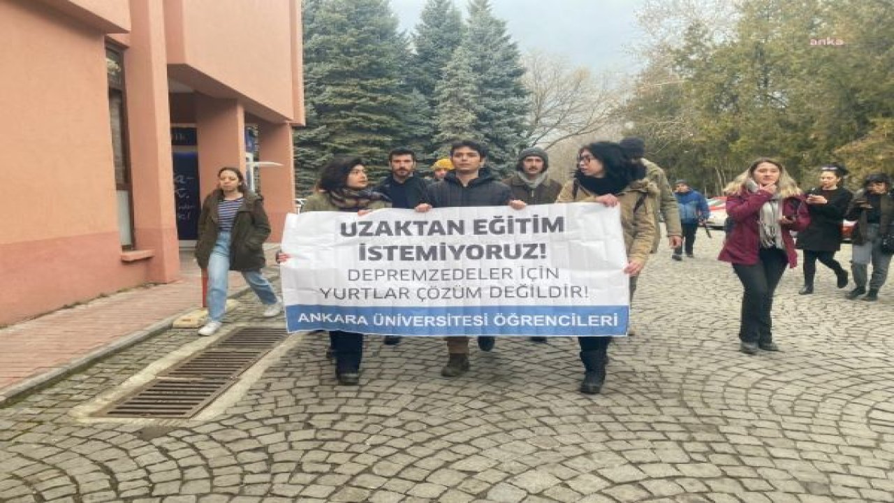 ANKARA ÜNİVERSİTESİ ÖĞRENCİLERİNDEN 'UZAKTAN EĞİTİM' PROTESTOSU: ONLARCA TOKİ KONUTLARI, OTELLER VARKEN İLK TERCİH EDİLEN YERİN KYK YURTLARI OLMASI İKTİDARIN SERMAYEYE DOKUNMADAN ‘ÇÖZÜM ÜRETME’ ÇABASININ BİR ÜRÜNÜD