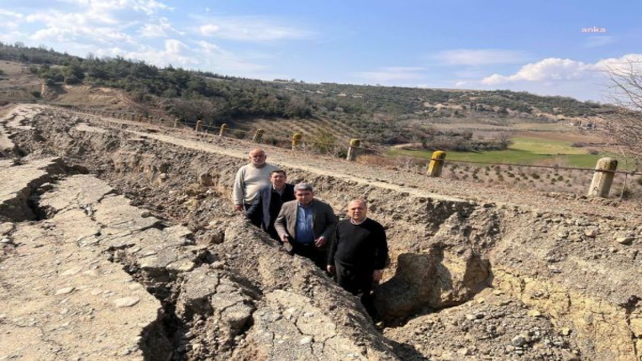 CHP TARIM KOMİSYONU ÜYELERİ, OSMANİYE'DEKİ ARIKLIKAŞ GÖLETİ’NİN DEPREMDE HASAR GÖREN SETİNİ İNCELEDİ