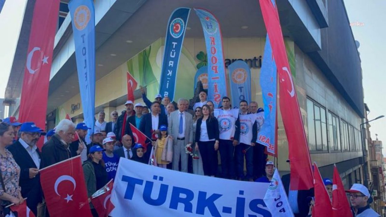 TÜRK-İŞ, TAKSİM CUMRİYET ANITI'NDA: "BU ACIMASIZ KAPİTALİST SİSTEM BİR GÜN MUTLAKA DEĞİŞECEKTİR"