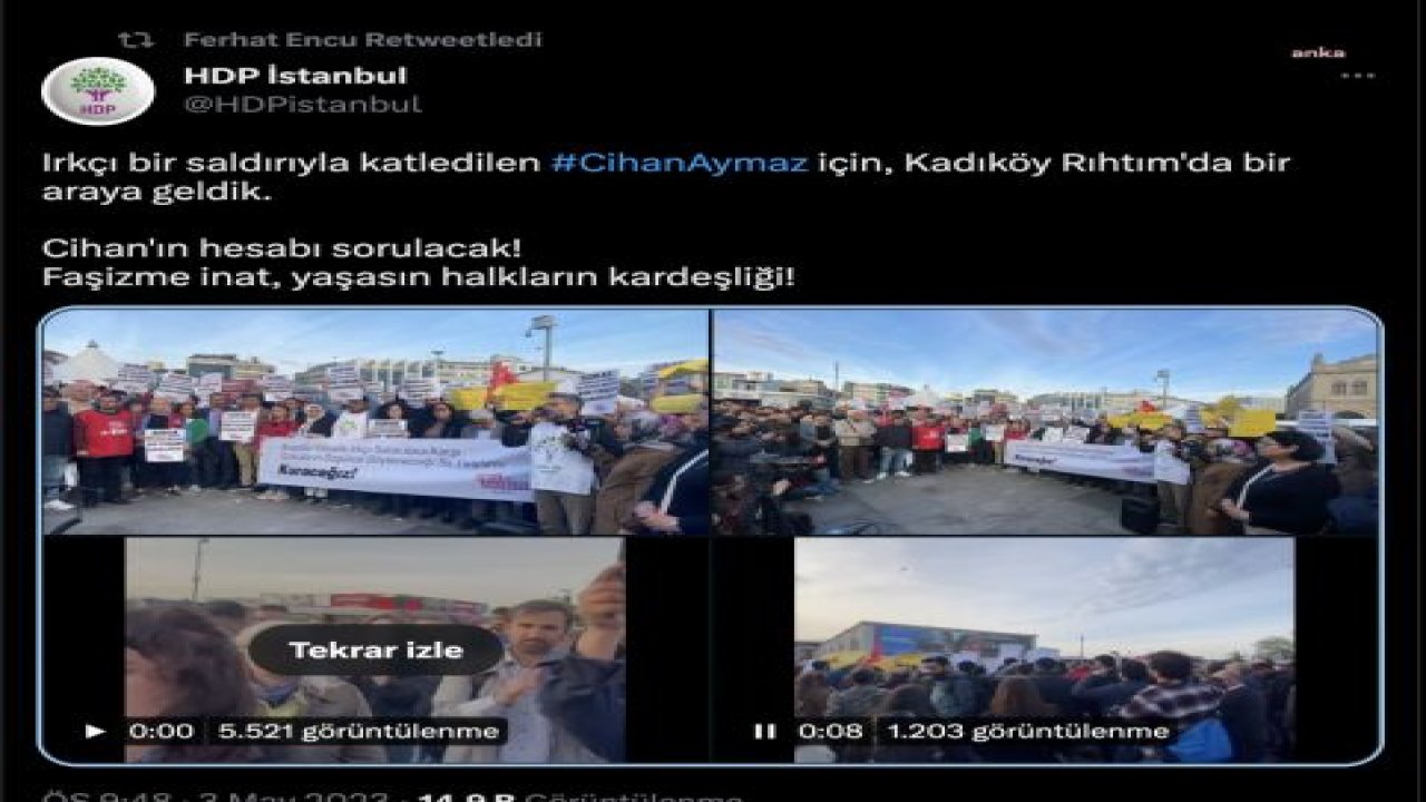 KADIKÖY'DE İDDİAYA GÖRE İSTEK PARÇA ÇALMADIĞI İÇİN SOKAK SANATÇISI CİHAN AYMAZ'I ÖLDÜREN MEHMET CAYMAZ TUTUKLANDI