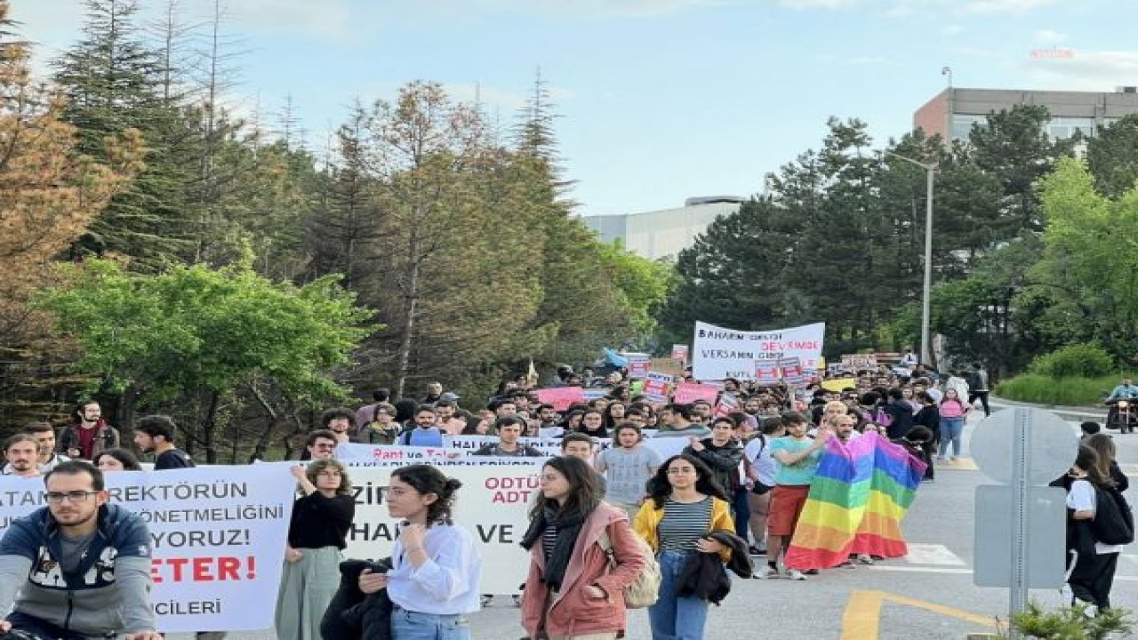 ODTÜ ÖĞRENCİLERİNDEN ÜNİVERSİTE YÖNETİMİ VE İKTİDARA PROTESTO: "YÖK'E, ATANMIŞ REKTÖRLERE, BASKILARA, YASAKLARA ARTIK YETER"