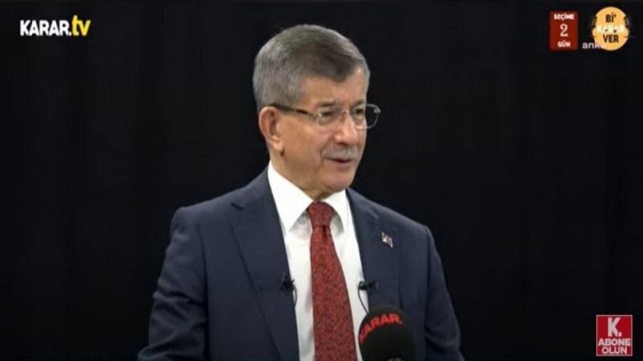 DAVUTOĞLU: "ERDOĞAN DEVAM EDERSE 90'LI YILLARIN BÜTÜN KİRLİ AKTÖRLERİNİN İKTİDARI DEVAM EDECEK ÖYLE GÖRÜNÜYOR"