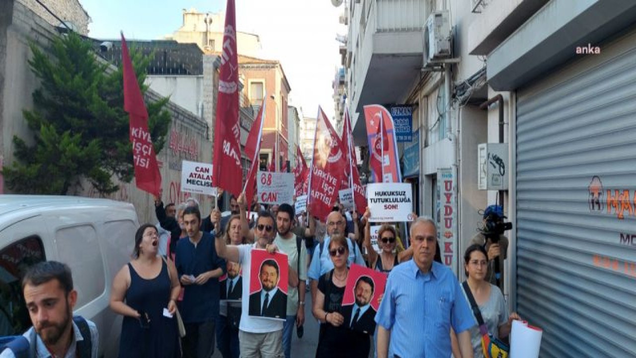 TİP, CAN ATALAY İÇİN İZMİR'DE EYLEM YAPTI: “HALKIN İRADESİNE SAYGI İSTİYORUZ, CAN ATALAY’A ÖZGÜRLÜK İSTİYORUZ”