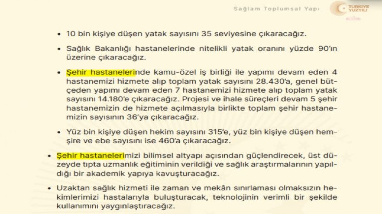 AKP 2028 YILINA KADAR ŞEHİR HASTANELERİNİN SAYISINI 36’YA ÇIKARMAYI HEDEFLİYOR… SES ANKARA ŞUBESİ EŞ BAŞKANI YALÇINKAYA: “ŞEHİR HASTANELERİ; PERSONEL EKSİĞİNİ, EKİPMAN EKSİĞİNİ GİDERMİYOR”