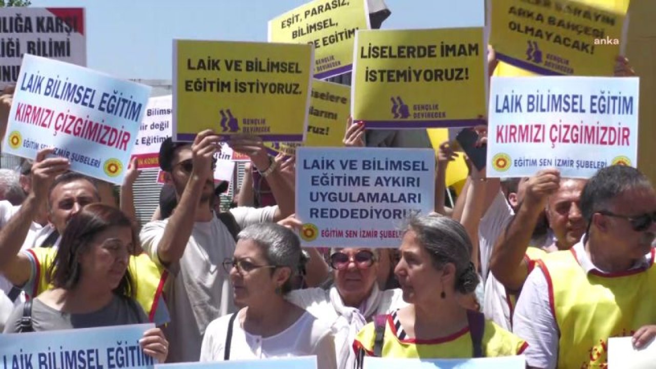 İZMİR'DE ÇEDES PROJESİNE PROTESTO: "ÇOCUKLARIMIZ ÇEDES VE BENZERİ PROJELERLE SİYASİ İKTİDARIN SİYASAL-İDEOLOJİK HEDEFLERİNİN PARÇASI HALİNE GETİRİLEMEZ"