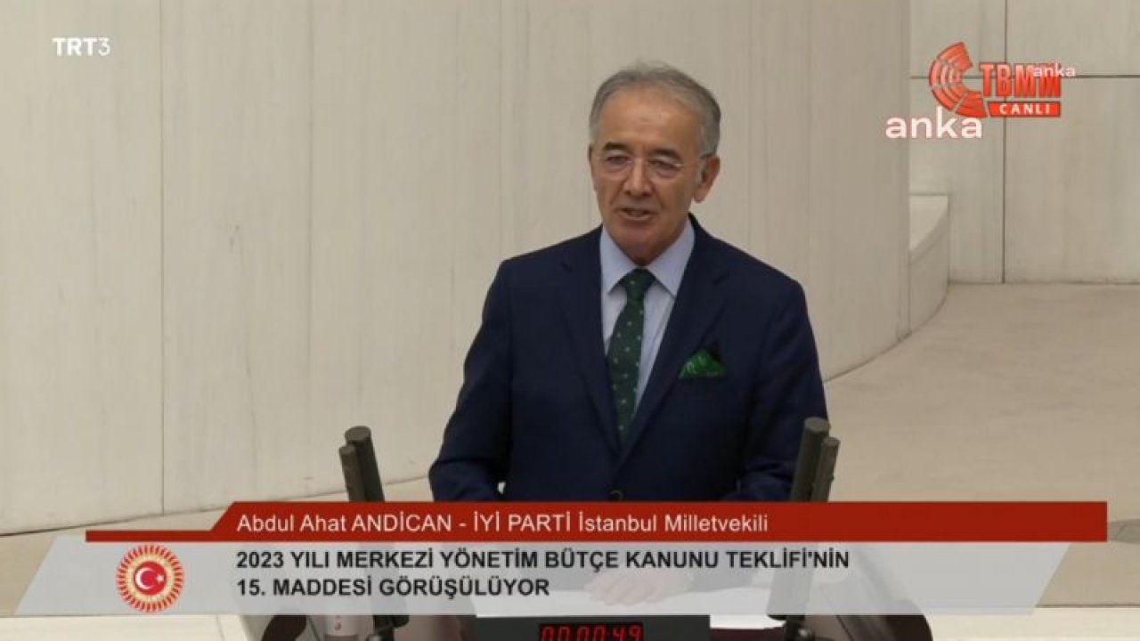 AHAT ANDİCAN İYİ PARTİ’DEN İSTİFA ETTİĞİNİ AÇIKLADI: “PARTİSİZ MUHALEFET SAFLARINA KATILMIŞ BULUNUYORUM”