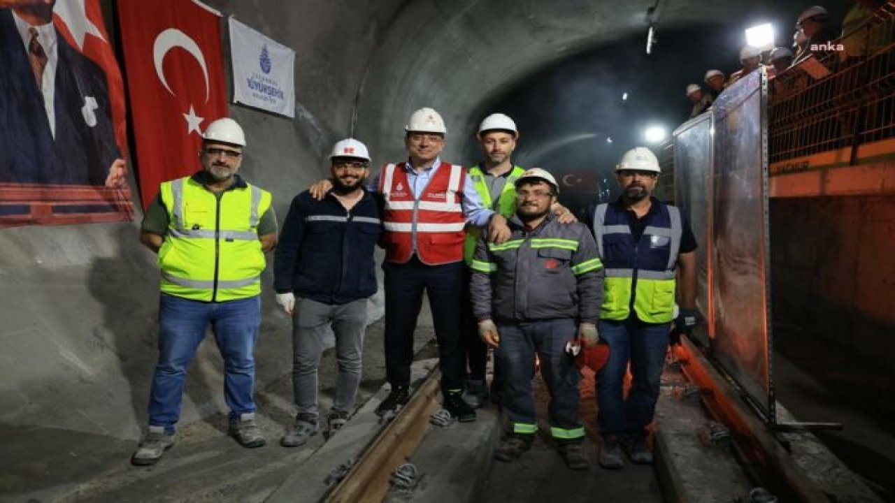 İMAMOĞLU, ÜMRANİYE-ATAŞEHİR-GÖZTEPE METRO HATTINA DÖŞENECEK İLK RAYLARI KAYNATTI: "BU HATTI SIFIRDAN ELE ALDIK VE 3,5 SENEDİR GÜMBÜR GÜMBÜR ÇALIŞIYORUZ"