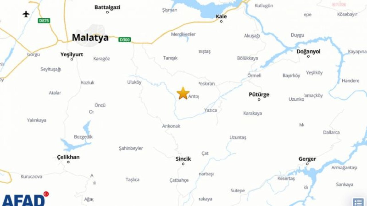 MALATYA PÜTÜRGE’DE 4.6 BÜYÜKLÜĞÜNDE DEPREM