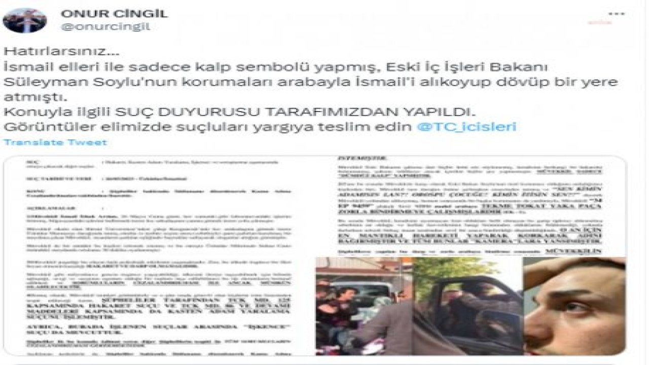 ESKİ BAKAN SOYLU VE KORUMALARI HAKKINDA SUÇ DUYURUSU