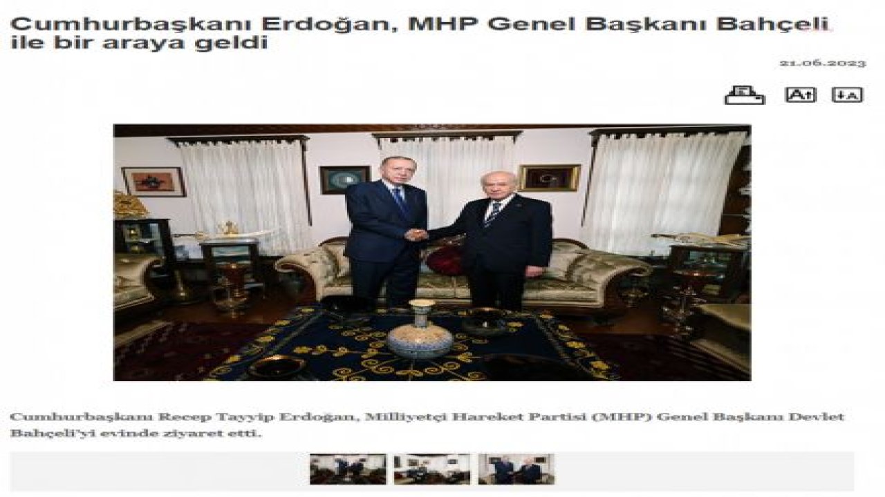 CUMHURBAŞKANI ERDOĞAN, MHP GENEL BAŞKANI BAHÇELİ İLE BİR ARAYA GELDİ