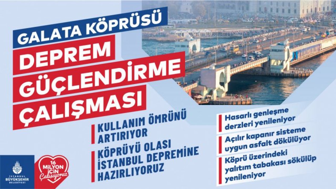 GALATA KÖPRÜSÜ’NDE 29 YIL SONRA YENİLEME ÇALIŞMASI YAPILACAK