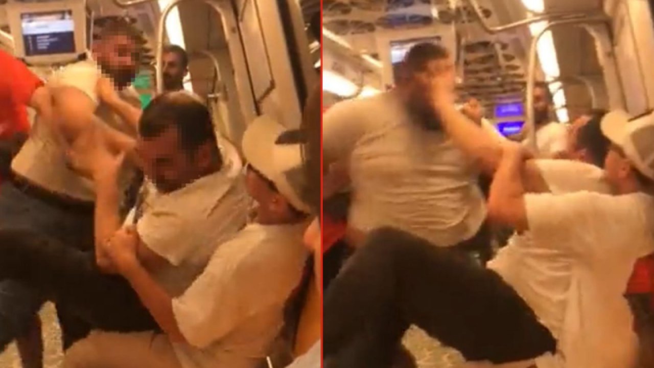 Kadıköy metrosunda savaş çıktı! Birbirlerine girdiler