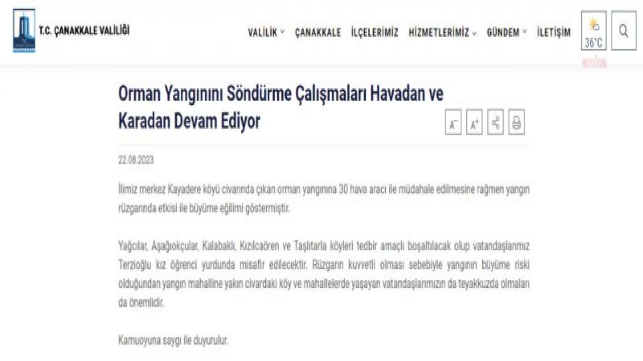 ÇANAKKALE'DE YANGINI KONTROL ALTINA ALMA ÇALIŞMALARI SÜRÜYOR... CHP'Lİ GÜNEŞHAN: “DAMYERİ’NDE BAŞLAYAN YANGIN MAALESEF AŞIRI RÜZGAR VE SICAKLIĞIN ETKİSİYLE ÇOK DAHA GENİŞ BIR ALANI SARDI”