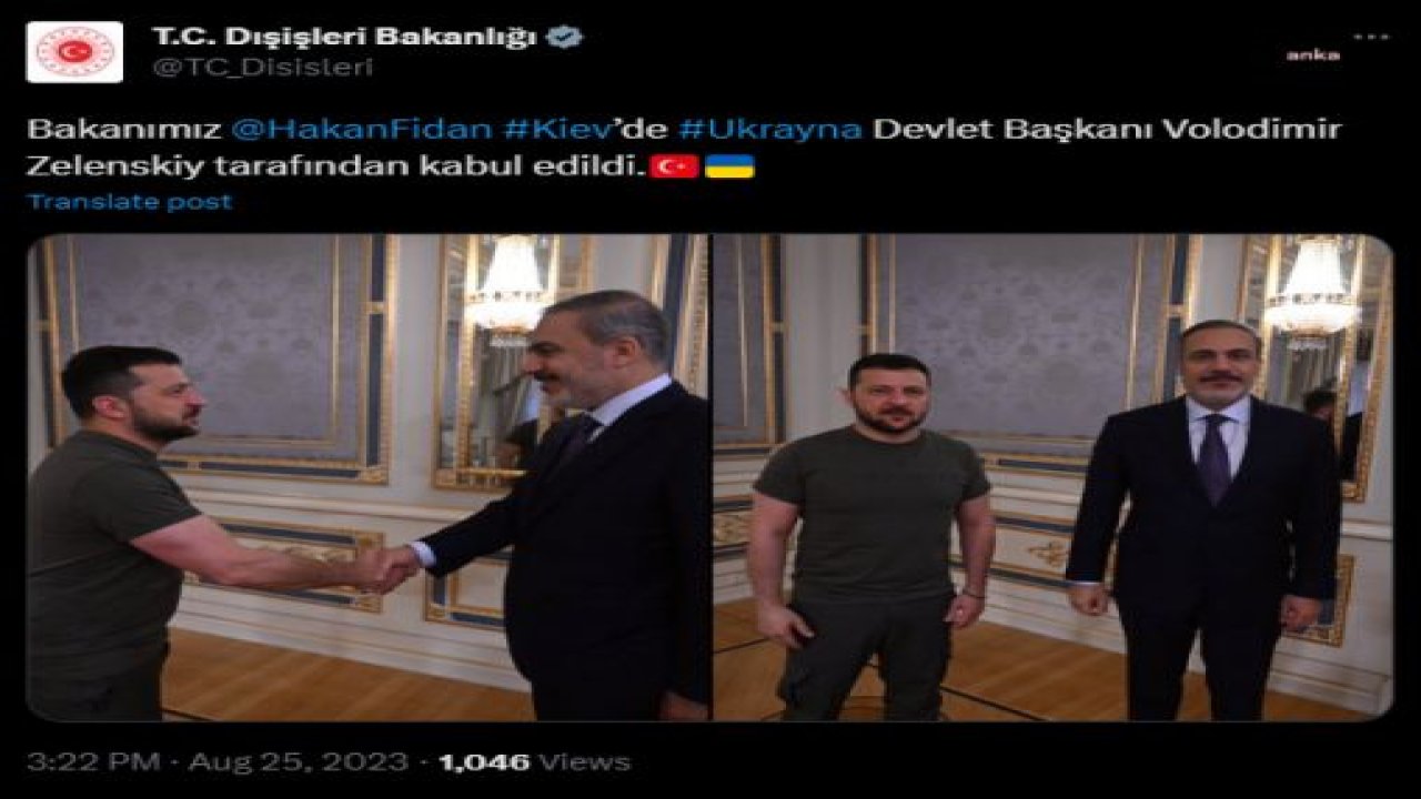 HAKAN FİDAN, UKRAYNA DEVLET BAŞKANI VOLODİMİR ZELENSKİ İLE KİEV’DE GÖRÜŞTÜ