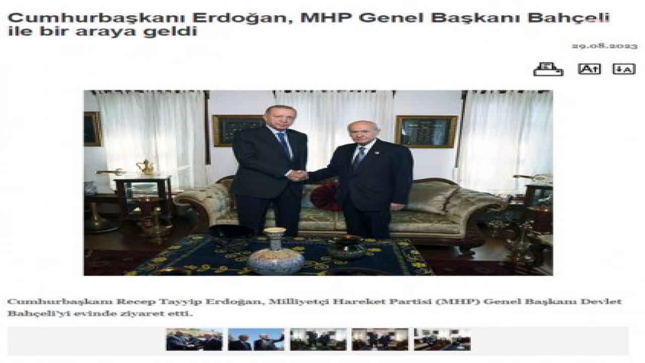 CUMHURBAŞKANI ERDOĞAN, MHP GENEL BAŞKANI BAHÇELİ İLE GÖRÜŞTÜ