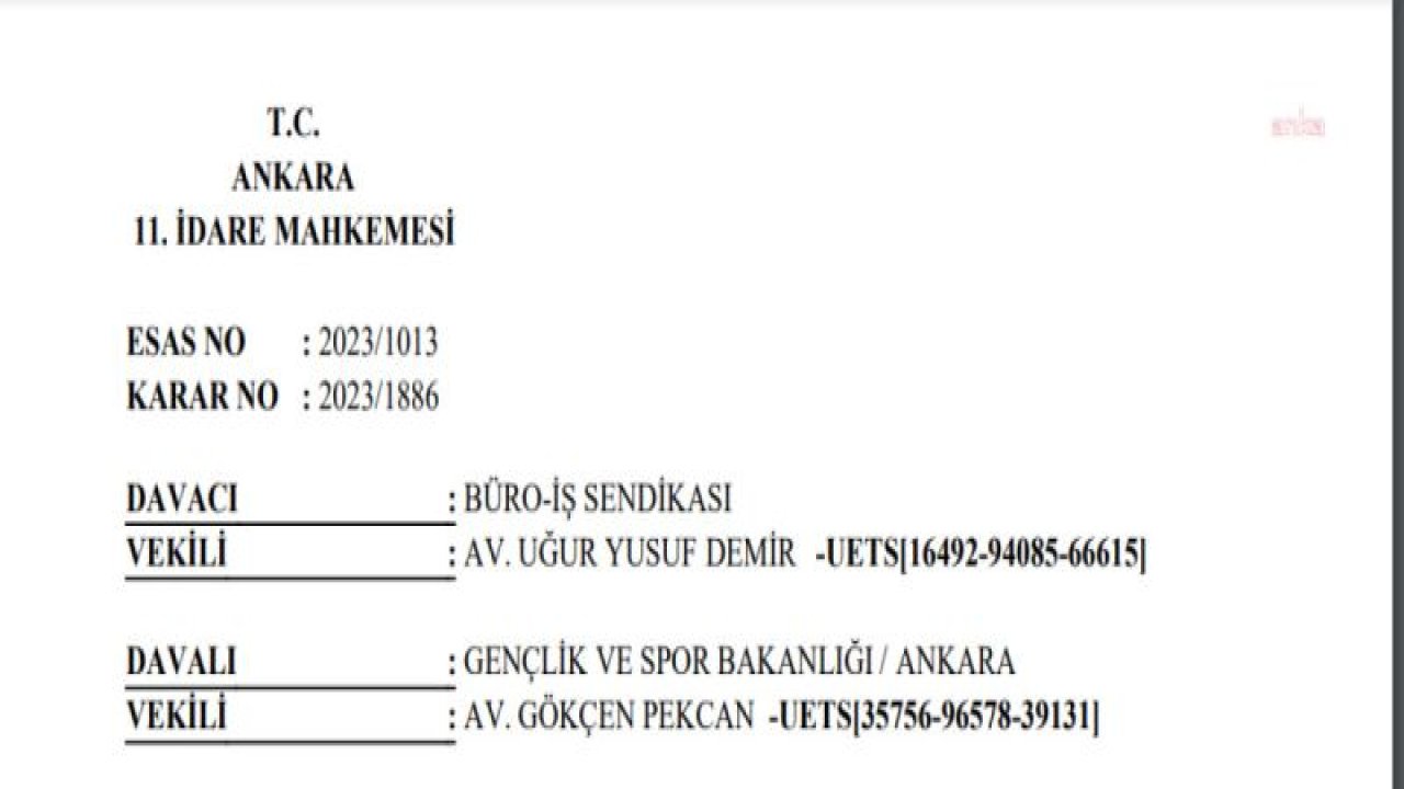 BÜRO İŞ SENDİKASI, 'LİYAKATSİZ' YAPILAN 199 YURT MÜDÜRÜ ATAMASINI YARGIYA TAŞIDI, ANKARA 11. İDARE MAHKEMESİ, ATAMA KARARINI İPTAL ETTİ... ALAY HAMZAÇEBİ: “MECLİS ARAŞTIRMA KOMİSYONU KURULMASINI İSTİYORUZ”