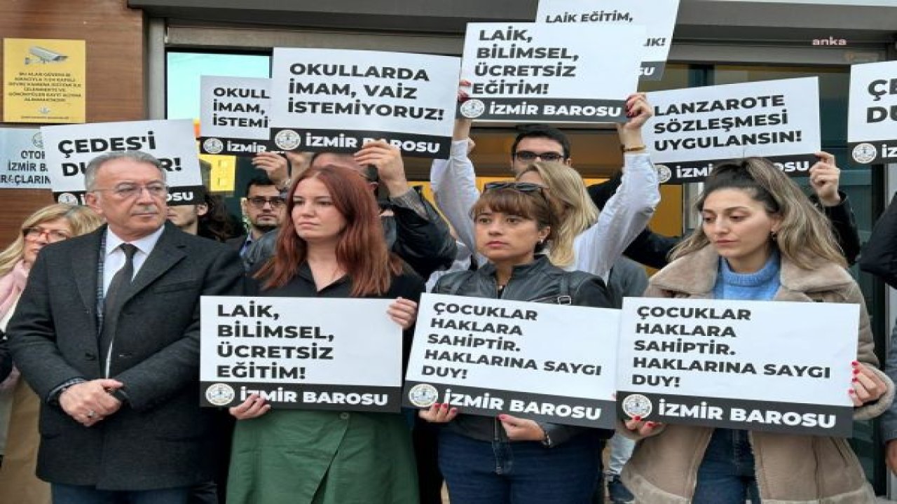 İZMİR BAROSU’NDAN ‘20 KASIM DÜNYA ÇOCUK HAKLARI GÜNÜ’ EYLEMİ: “TBMM’DE DAİMİ ÇOCUK HAKLARI KOMİSYONU KURULMALI”