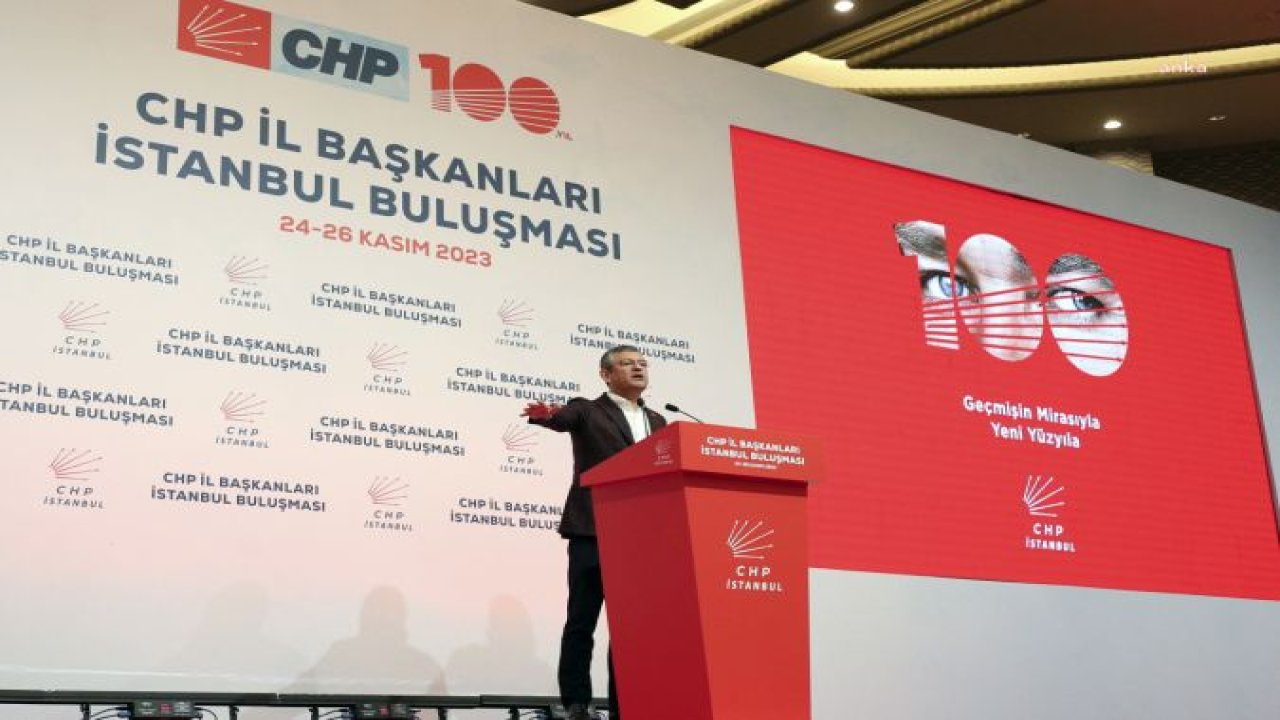 ÖZGÜR ÖZEL'DEN CHP İL BAŞKANLARINA: "100’ÜNCÜ YILDA ÜYE KAMPANYASI BAŞLATIYORUZ. GÖNLÜNDE ATATÜRK OLAN, GÜÇLÜ BİR TÜRKİYE İÇİN GÜÇLÜ BİR CHP’DE OLMAK İSTEYENLERİN GÖZÜNDEKİ IŞIĞI GÖRÜN, ONLARI BABA EVİNE GETİRİN”