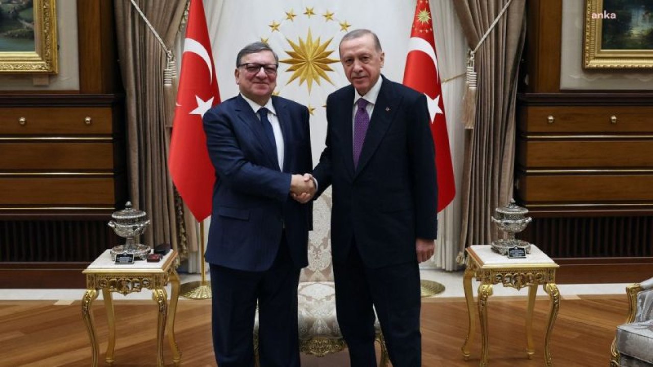 CUMHURBAŞKANI ERDOĞAN, ESKİ AB KOMİSYONU BAŞKANI BARROSO İLE GÖRÜŞTÜ