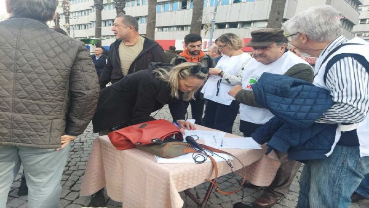 İZMİR'DE EMEKLİLER MAAŞLARINI PROTESTO ETTİ, İMZA KAMPANYASI DÜZENLEDİ: "MİLYONLARCA EMEKLİ AÇLIK VE YOKSULLUKLA BAŞ BAŞA. DÜŞÜN ARTIK BİZLERİN DE MEMLEKETİN DE SIRTINDAN"