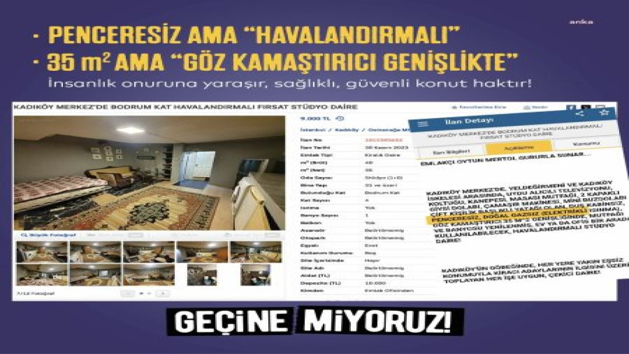 KADIKÖY GEÇİNEMİYORUZ PLATFORMU'NDAN KASIM AYI KİRALIK KONUT RAPORU: "YAŞADIĞIMIZ KRİZİN SONUCU OLARAK BARINMA HAKKIMIZ TEHLİKEDE"