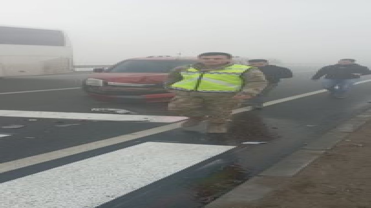 IĞDIR'DA YOĞUN SİS  MADDİ HASARLI KAZAYA YOL AÇTI