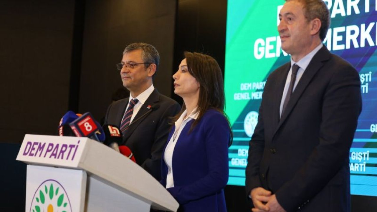 CHP LİDERİ ÖZGÜR ÖZEL, DEM PARTİ EŞ GENEL BAŞKANLARI İLE GÖRÜŞTÜ: “BU DİYALOĞUN VE GÖRÜŞMELERİN TÜRKİYE DEMOKRASİSİNE ÇOK ÖNEMLİ KATKILAR SAĞLAYACAĞINI DÜŞÜNÜYORUZ”