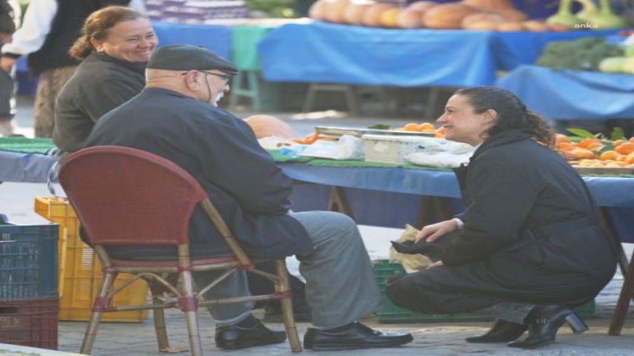 EFES SELÇUK BELEDİYE BAŞKANI FİLİZ CERİTOĞLU SENGEL, PAZAR ESNAFINI ZİYARET ETTİ