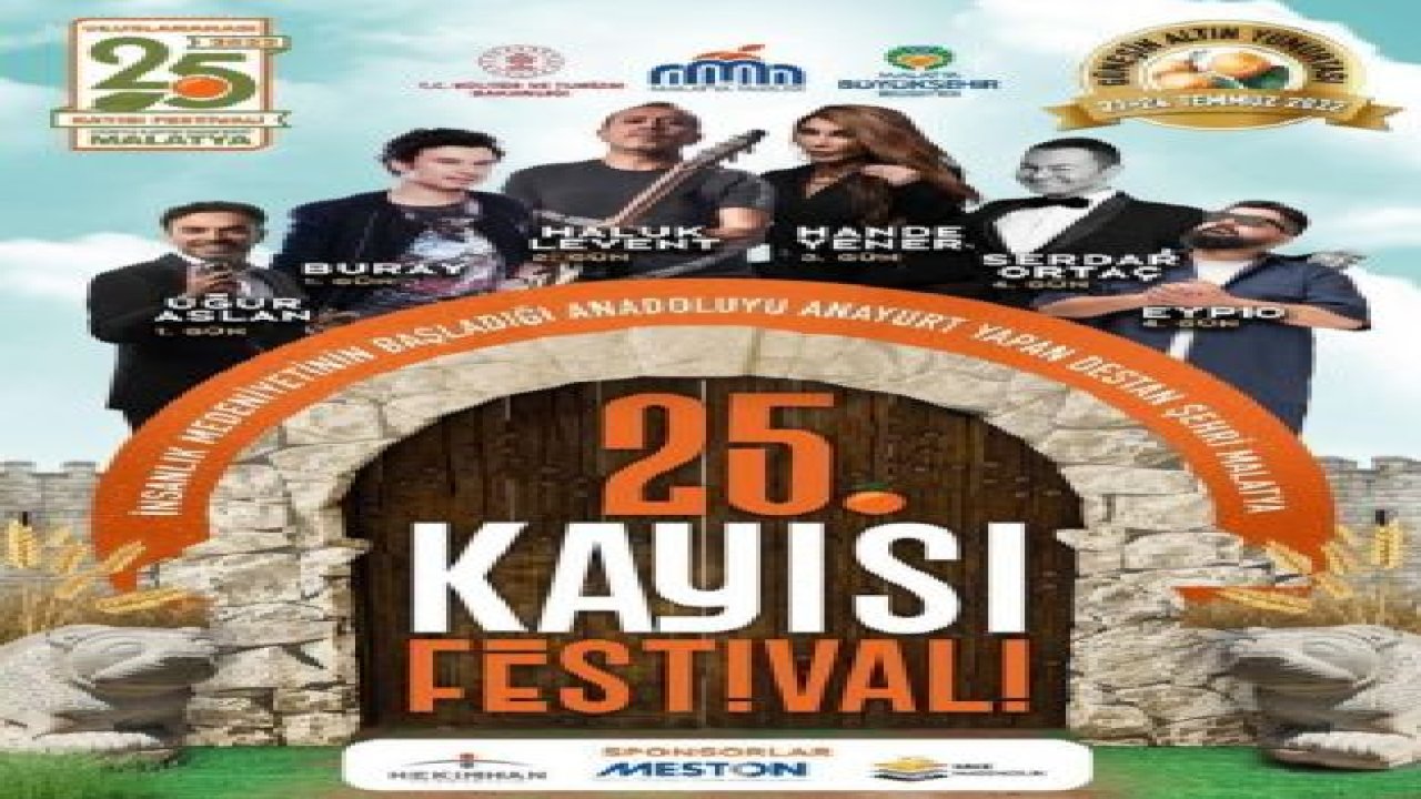 Malatya Kayısı Festivali 21 Temmuz'da başlıyor! Uğur Aslan ve pek çok sanatçı konser verecek! Para ödüllü hikaye yarışması da var!