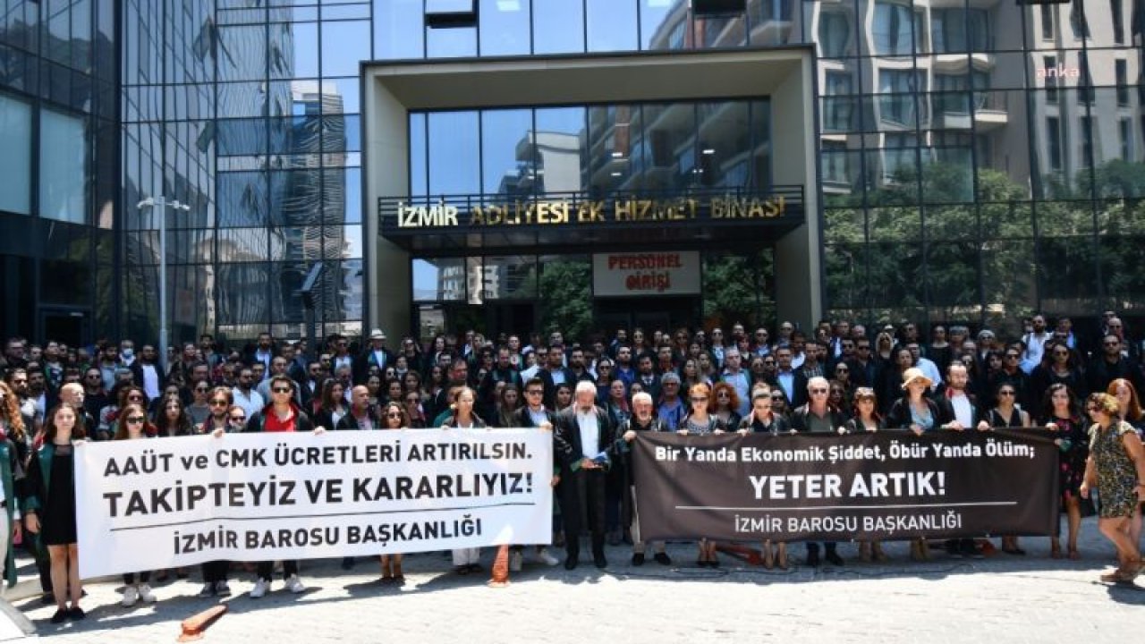 İZMİR'DE AVUKATLARDAN HAYAT PAHALILIĞI VE ŞİDDET PROTESTOSU