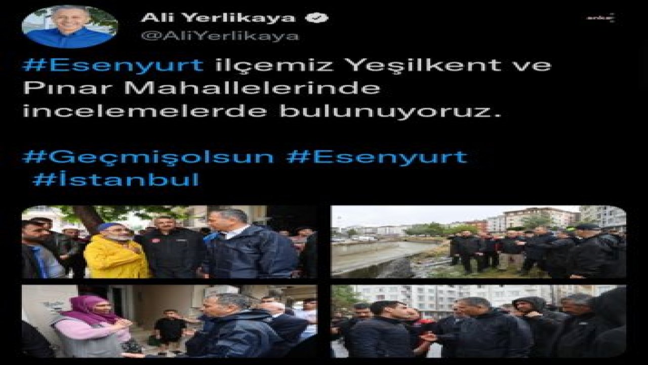 İSTANBUL VALİSİ YERLİKAYA ESENYURT’TA İNCELEMEDE BULUNDU