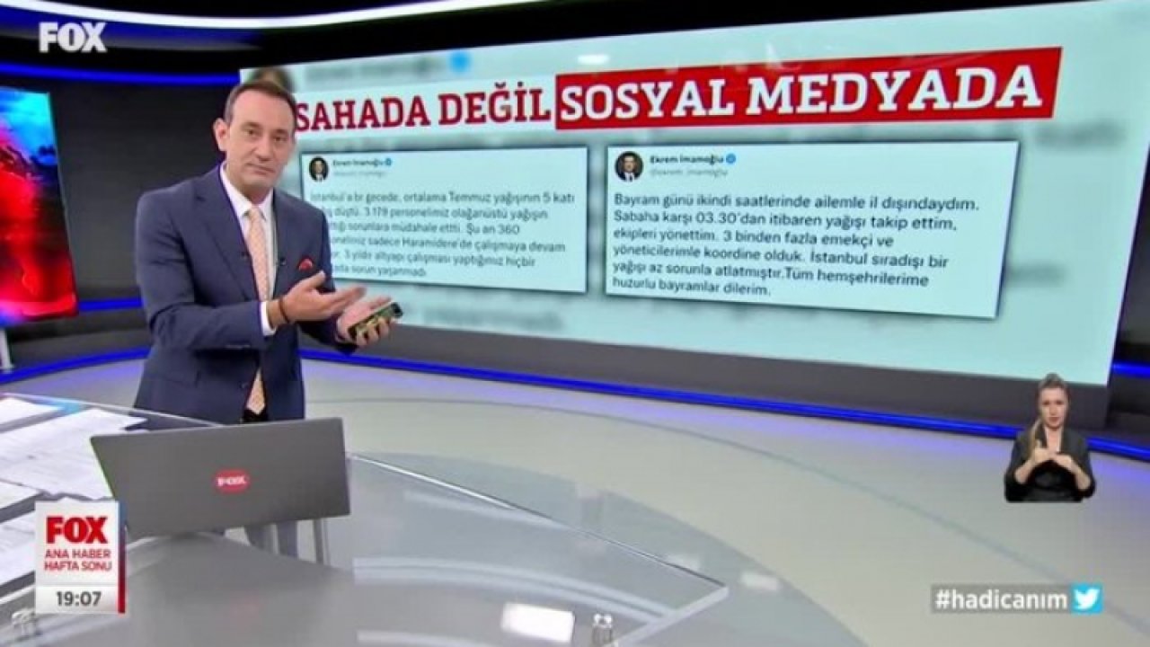 İstanbul'da yaşanan selin ardından Ekrem İmamoğlu tatilde! Fox Tv'den İmamoğlu'na eleştiri yağmuru