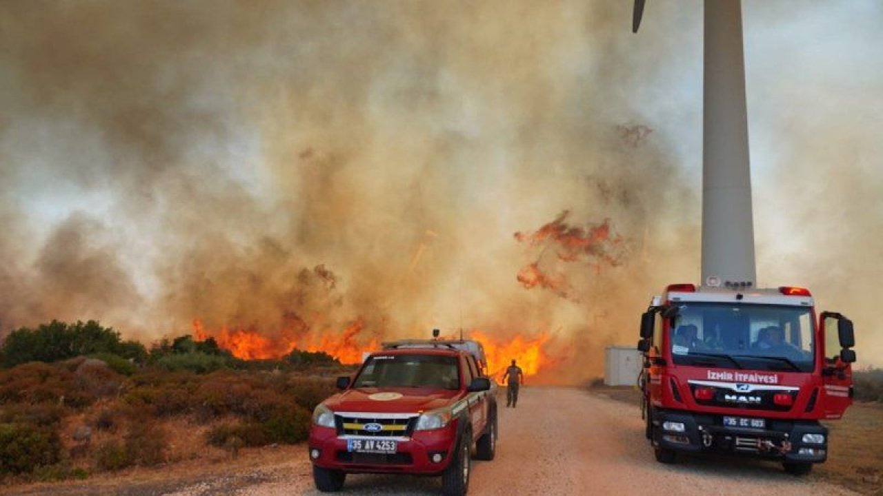 Datça ve Alaçatı'da orman yangını! Alevler rüzgarla yayılıyor
