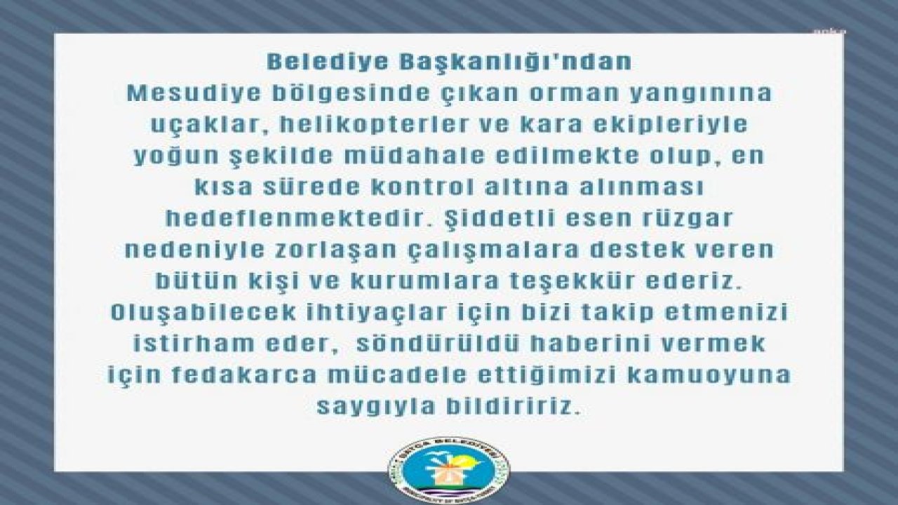 DATÇA BELEDİYESİ'NDEN 'ORMAN YANGINI' AÇIKLAMASI: "SÖNDÜRÜLDÜ HABERİNİ VERMEK İÇİN FEDAKARCA MÜCADELE EDİYORUZ"