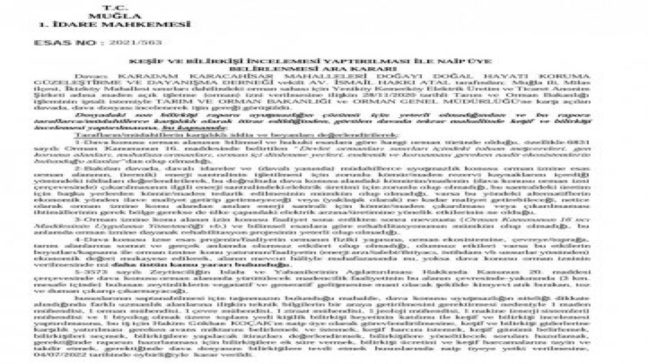 MUĞLA’DA AKBELEN ORMANI’NDA ÜÇÜNCÜ KEZ KEŞİF YAPILACAK: DAVACI KÖYLÜLERDEN 19 BİN TL MAHKEME MASRAFI İSTENDİ