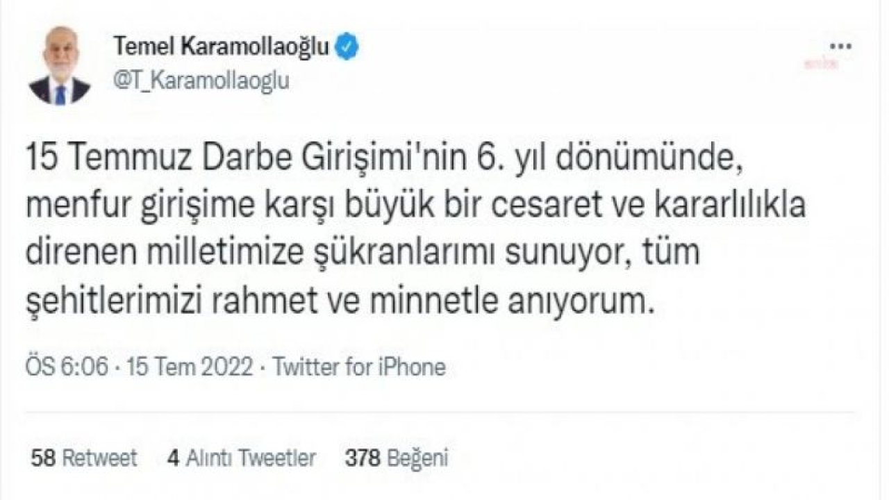 KARAMOLLAOĞLU: 'YENİKAPI RUHU'NUN ÜSTÜNE TUZ RUHU DÖKÜP ÖLDÜRDÜNÜZ