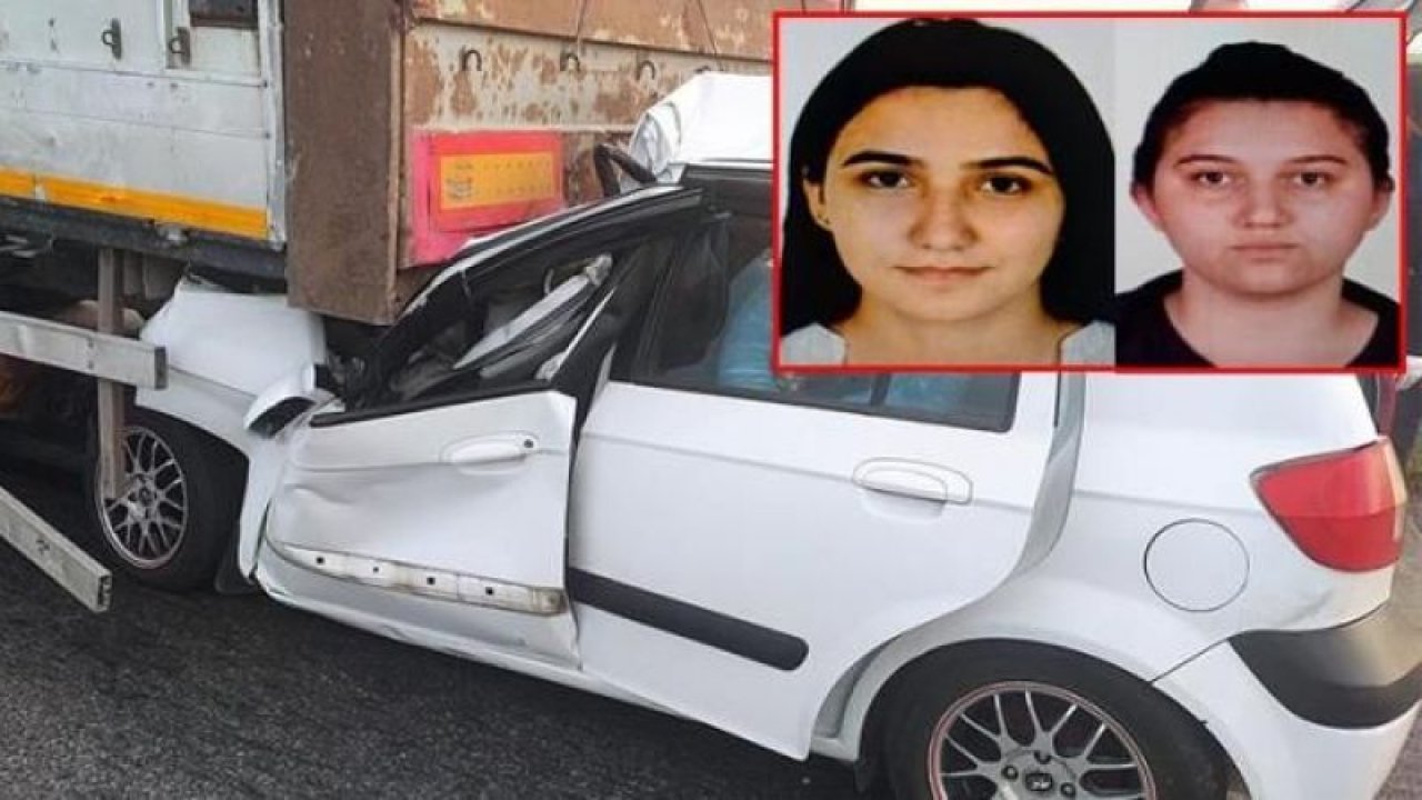 Eskişehir'de yürek yakan kaza!  Tıra arkadan çarpan otomobilde bulunan 2 genç kadın feci şekilde öldü
