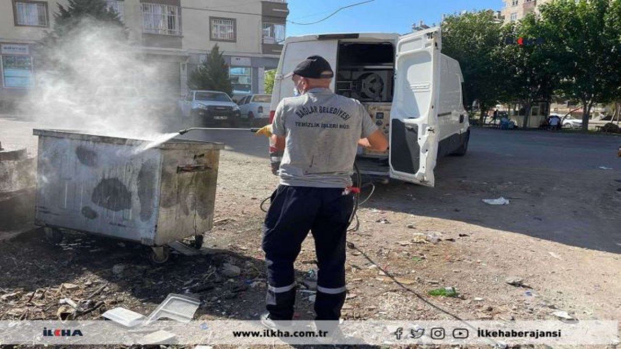 Çöp konteynerleri kötü koku ve hastalık riskine karşı bakımdan geçiriliyor