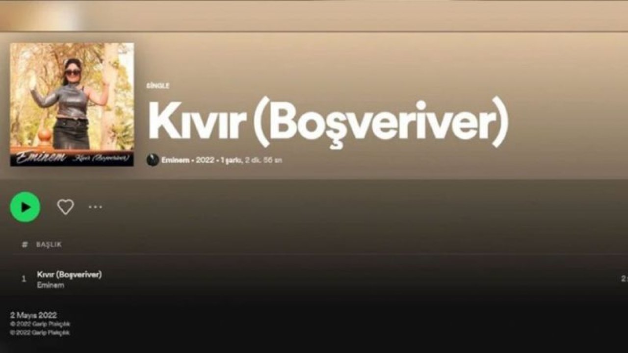 Eminem'in Spotify listesinde Türkçe şarkı şoku! Ünlü rapçinin listesinde 'Kıvır Boşveriver' şarkısı yer aldı!