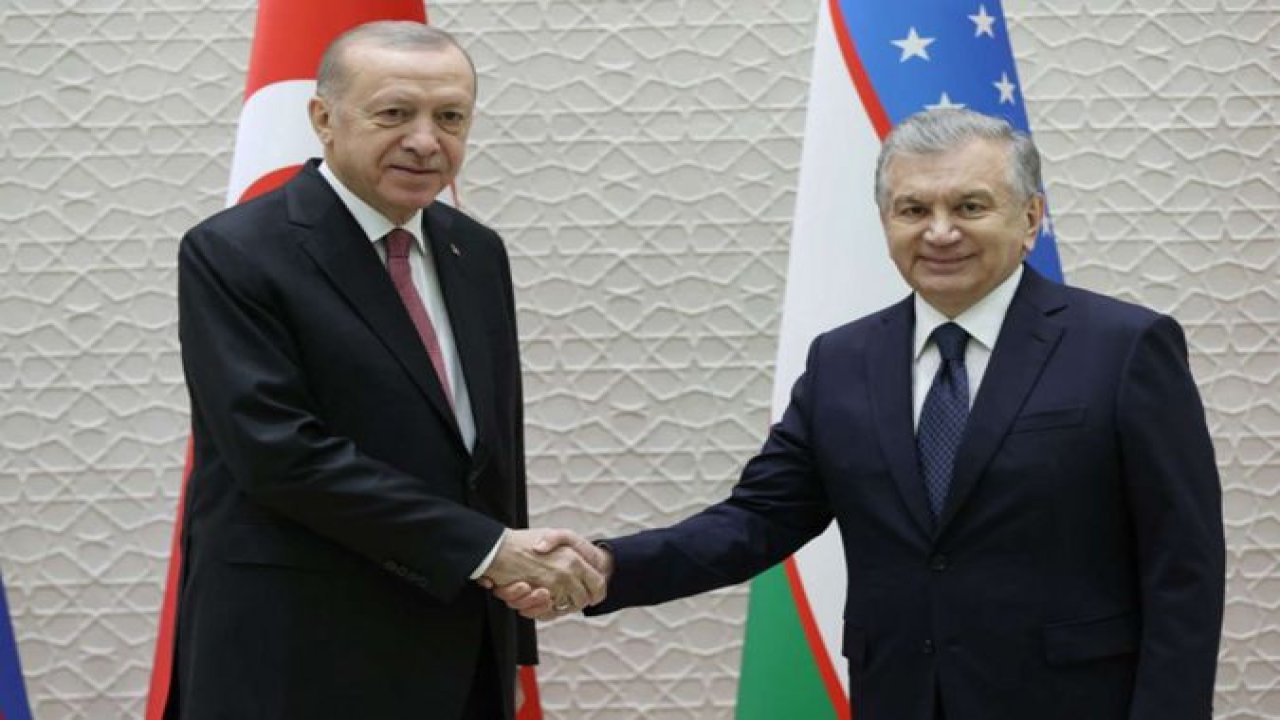 Cumhurbaşkanı Erdoğan, Özbek mevkidaşı Mirziyoyev ile görüştü