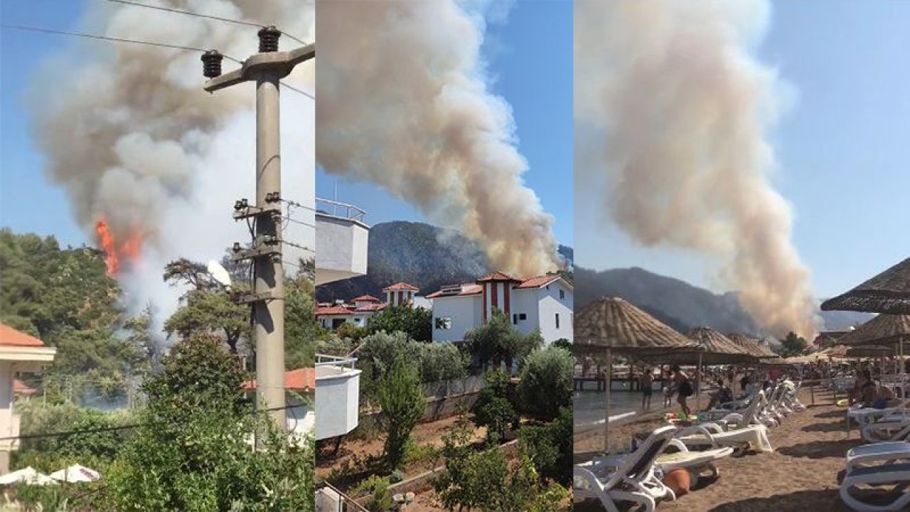 Marmaris'te korkutan orman yangını! Otele sıçradı, yerleşim bölgelerine ilerliyor