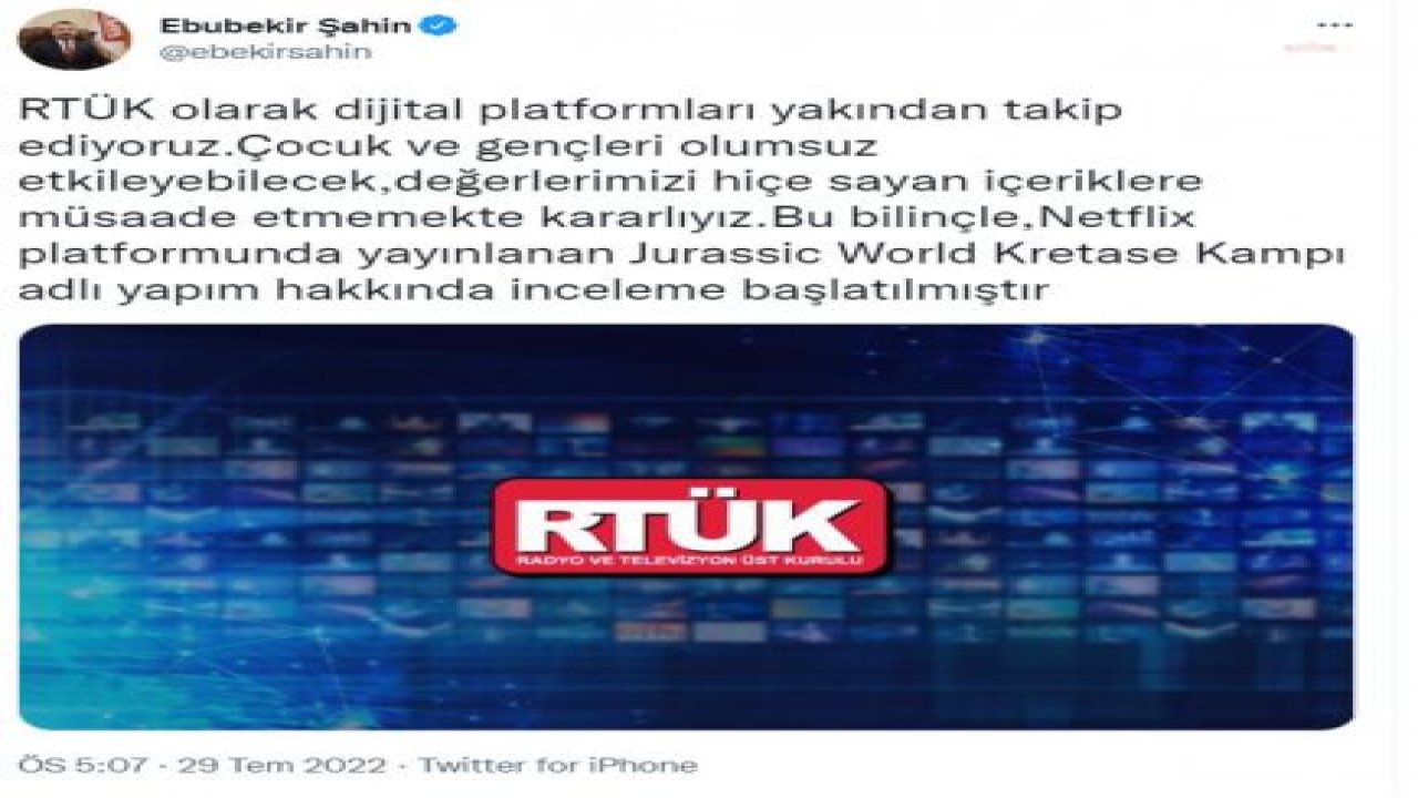 RTÜK, NETFLİX HAKKINDA İNCELEME BAŞLATTI