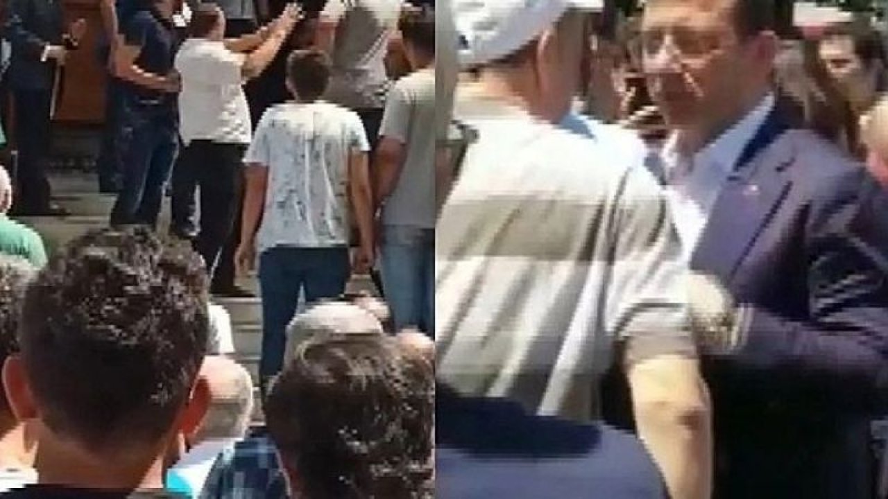 Ekrem İmamoğlu'na Cuma namazı için geldiği camide protesto edildi! 3 kişi gözaltında