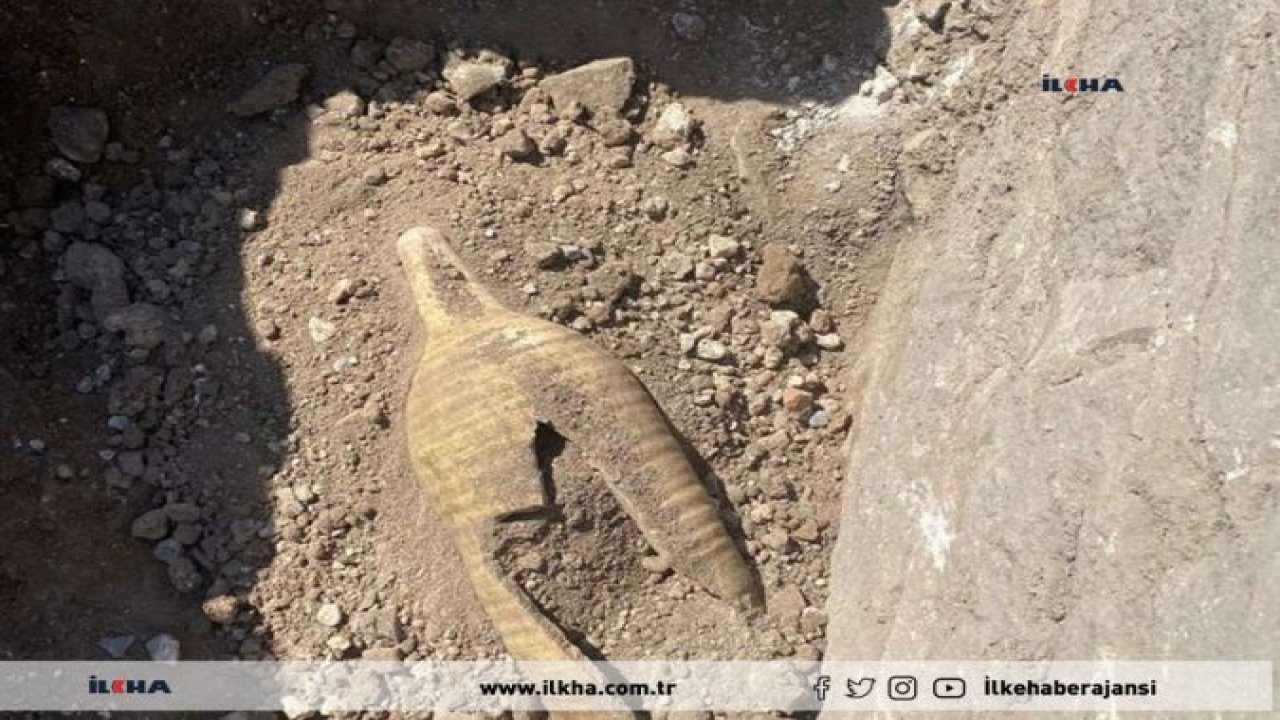 Diyarbakır surlarının dibinde 1700 yılık amfora bulundu